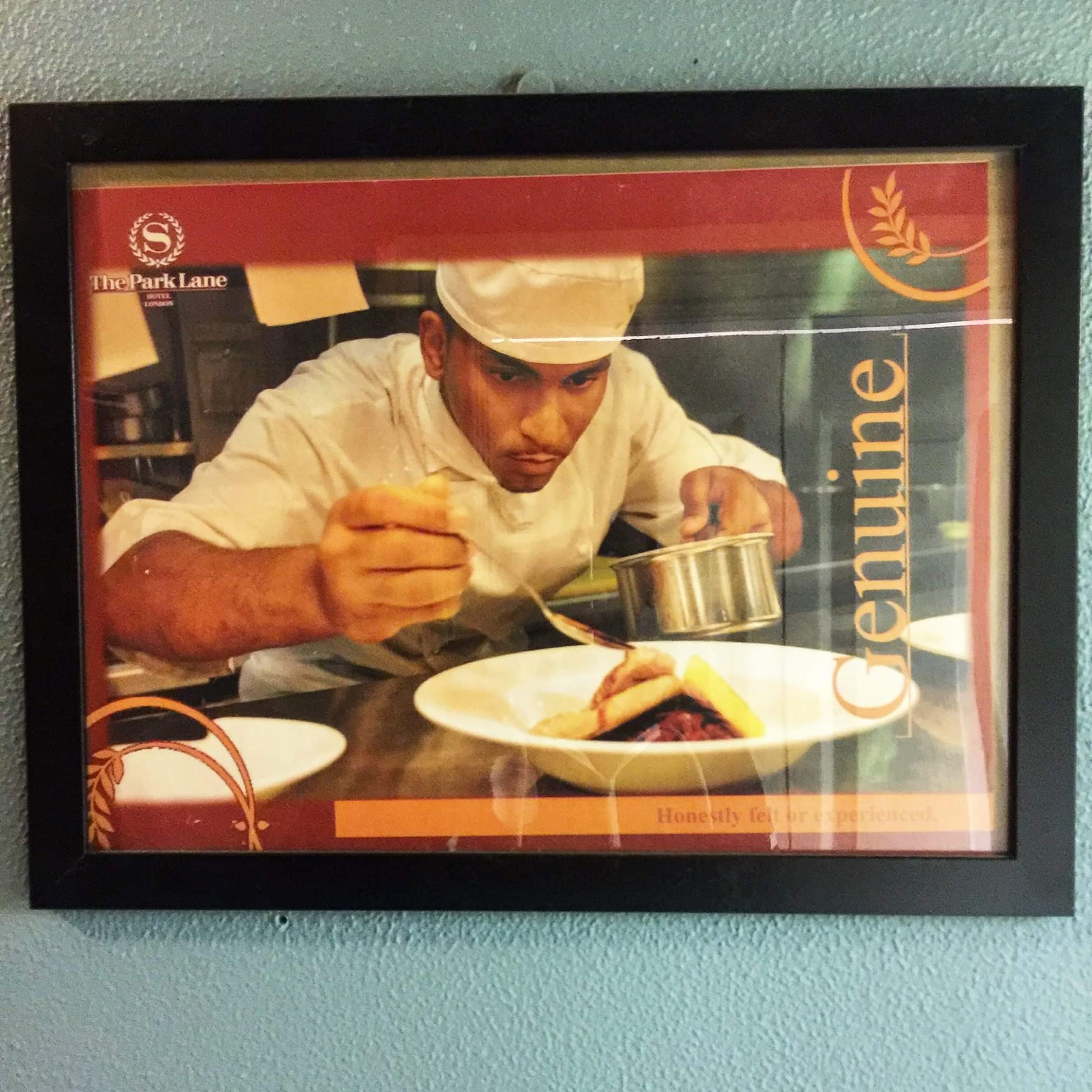 The founder plating a dish on the line at The Park Lane Hotel, London