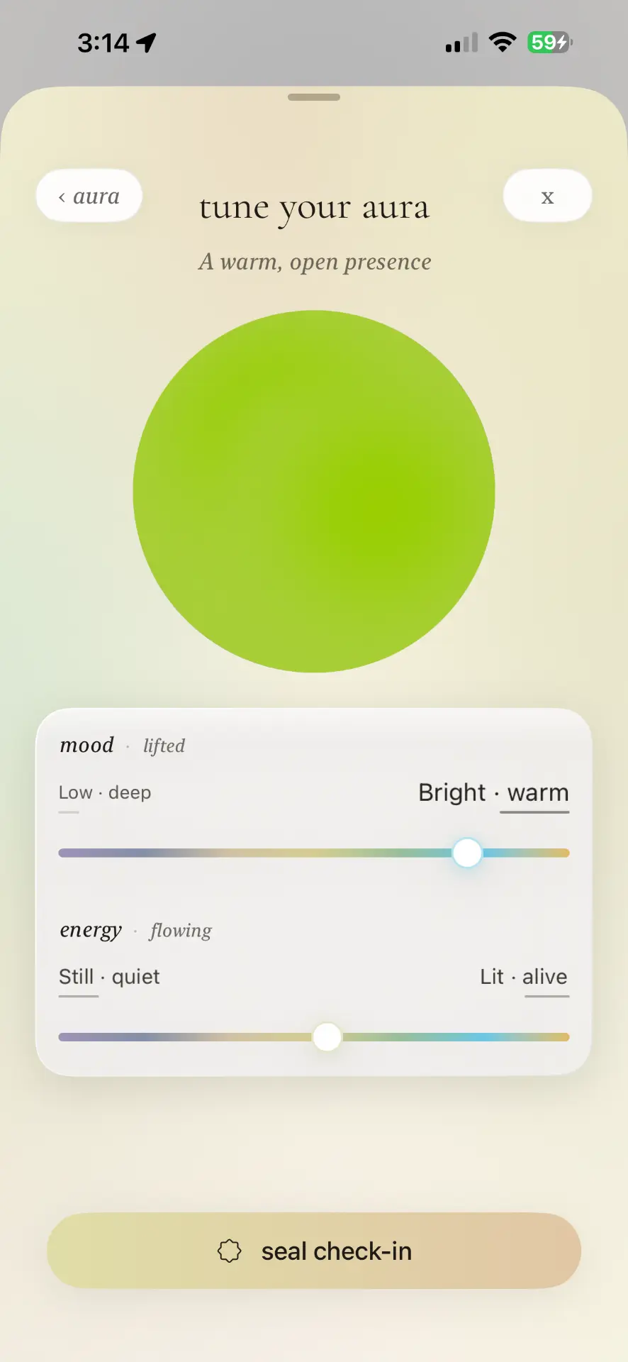 àlex mood and aura screen