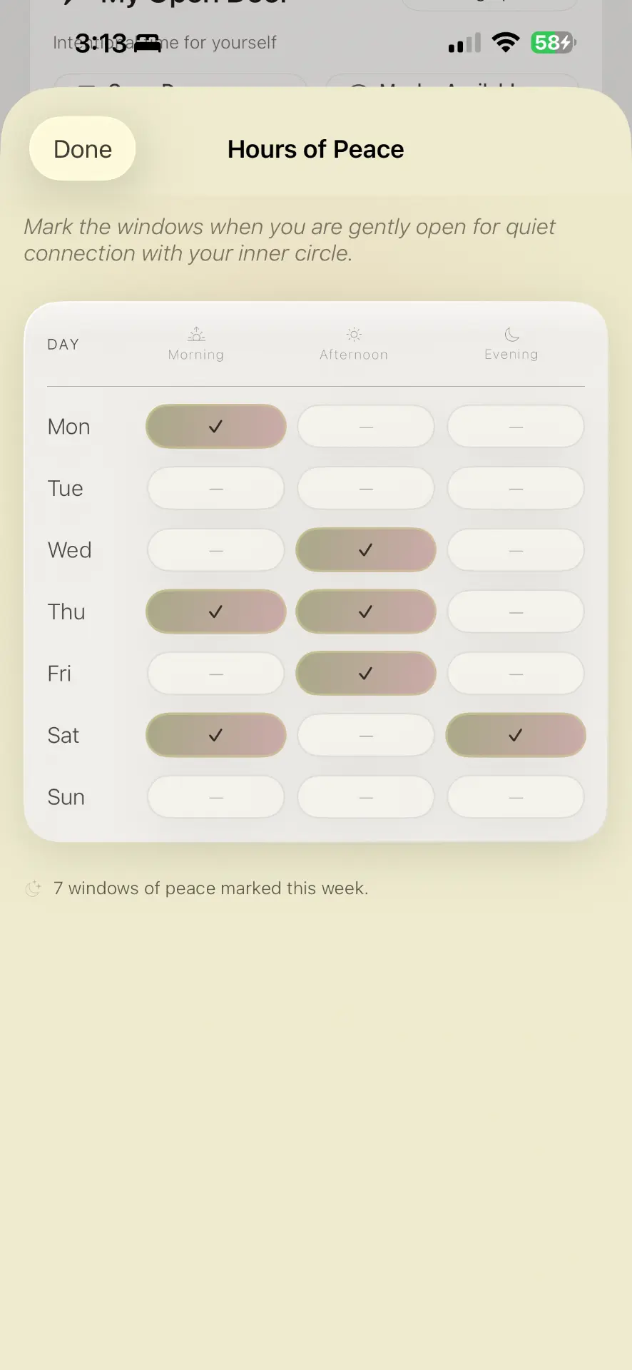àlex quiet mode and boundaries screen